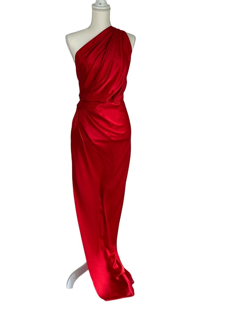 The Sei For Fwrd Womens Drape Gown In Scarlet 10 New Long Maxi Dress — image 5 of 8